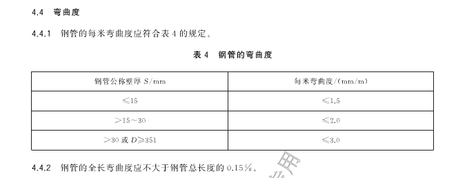 冷拔無縫鋼管直線度國家標準是多少